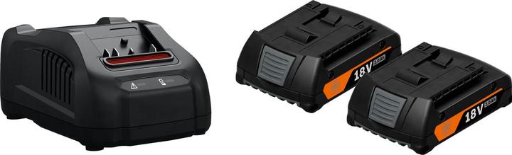 Fein 2x Akku + Ladegerät Akku-Starter-Set GBA 18 V 2.0 Ah AS (18 V)