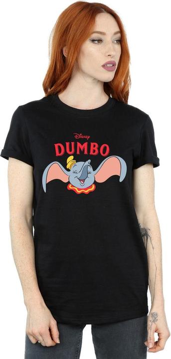 Actual product image Disney Womens/Ladies Dumbo Smile Cotton Boyfriend T-Shirt (5XL)