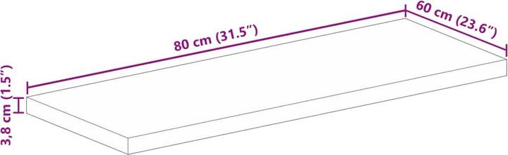 Actual product image vidaXL Tischplatte (80 x 60 cm)