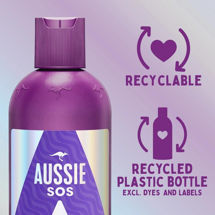 Immagine prodotto Aussie SOS Blonde & Hydrate Purple Shampoo 300ml per capelli decolorati e con mèches (Shampoo per pidocchi, 300 ml)