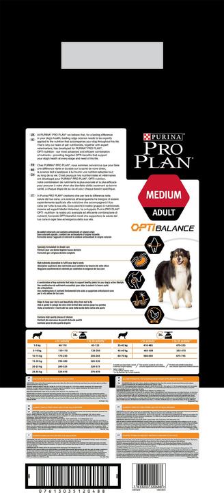 Produktbild Pro Plan Medium Adult (Adult, 1 Stk., 14000 g)