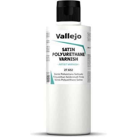 Vallejo, Colore + Vernice per fai da te, Satin Varnish Polyurethane 200 ml. Bottle (200 ml)