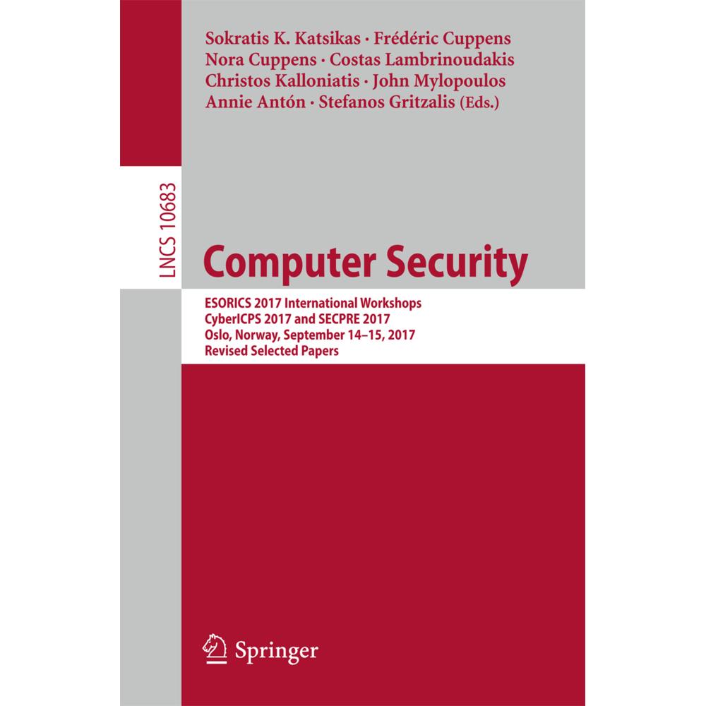 Computer Security, Fachbücher von Frédéric Cuppens, John Mylopoulos, Sokratis K. Katsikas, Costas Lambrinoudakis, Nora C...
