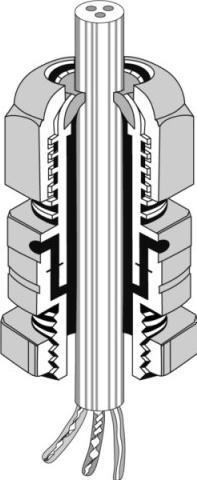Actual product image Hensel HEN KBS 32 Combination ventilation nozzle KBS 32, M 32 IP 66 / 67, black