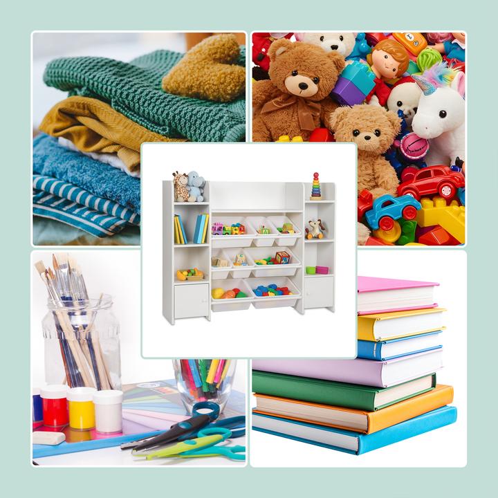 Produktbild Relaxdays Kinderregal gross mit Boxen