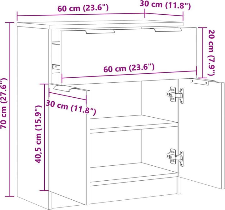 Image du produit vidaXL Sideboard (60 x 30 x 70 cm)