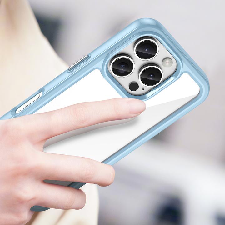 Actual product image Hurtel Back panel cover Outer Space Case for iPhone 16e Flexible Frame Cover - Blue (Apple iPhone 16e, Apple iPhone 17e)