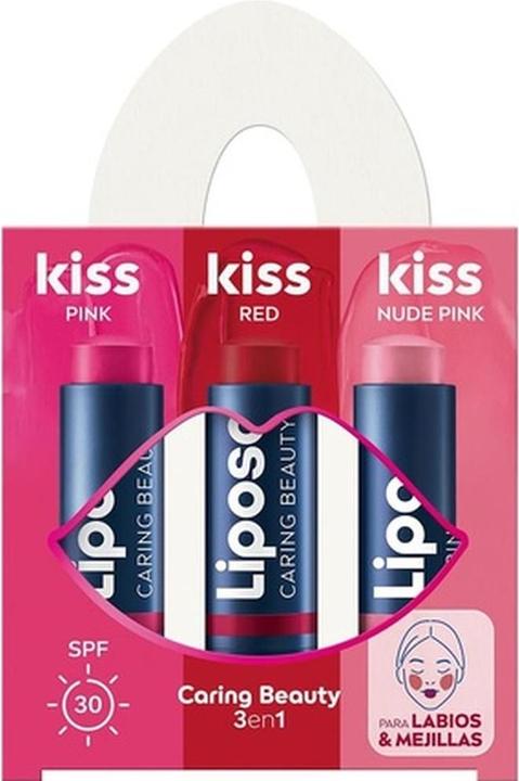 Actual product image Liposan Caring Beauty 3 in 1 Lip Balm and Blush