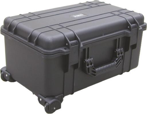 Actual product image RS PRO Polypropylene transport case Black, on wheels, outside dimensions 290 x 530 x 355mm / inside 252 x 5