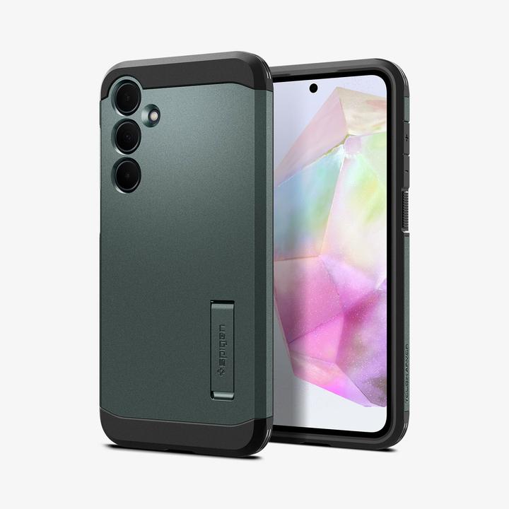 Actual product image Spigen Tough Armor Sam A35 5G zielony/abyss green ACS07518 (Samsung Galaxy A35)