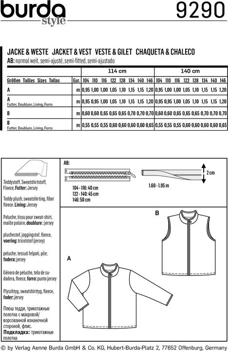 Produktbild Schnittmuster Jacke