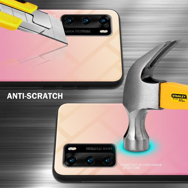 Produktbild Cadorabo TPU 2 Farben Glas Cover (Huawei P40)