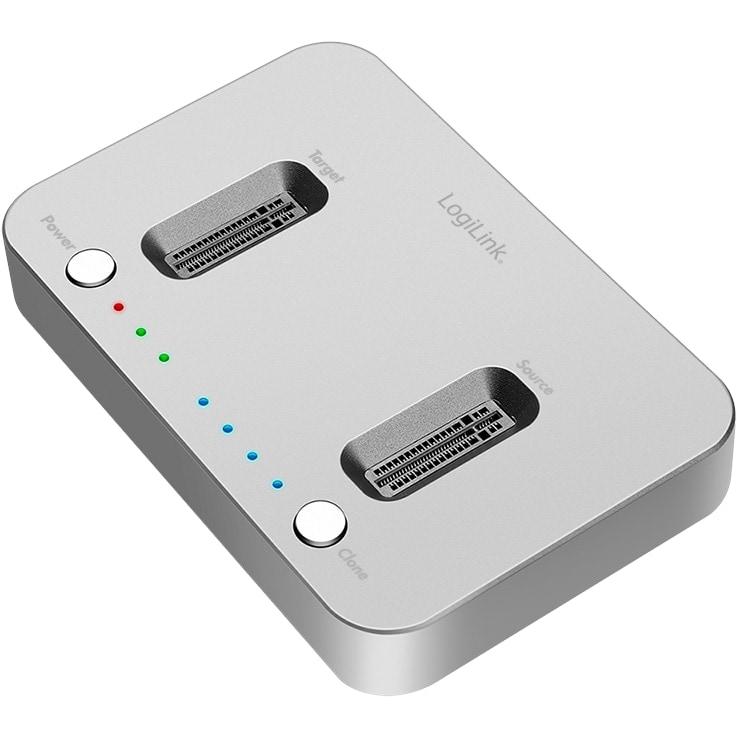 LogiLink Prüfen (USB-C, 2 Ports), Dockingstation + USB Hub, Silber