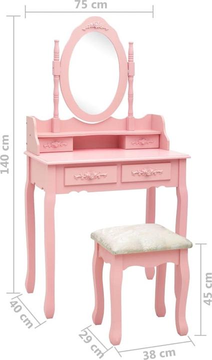 Actual product image vidaXL Kolman (75 x 69 x 140 cm)