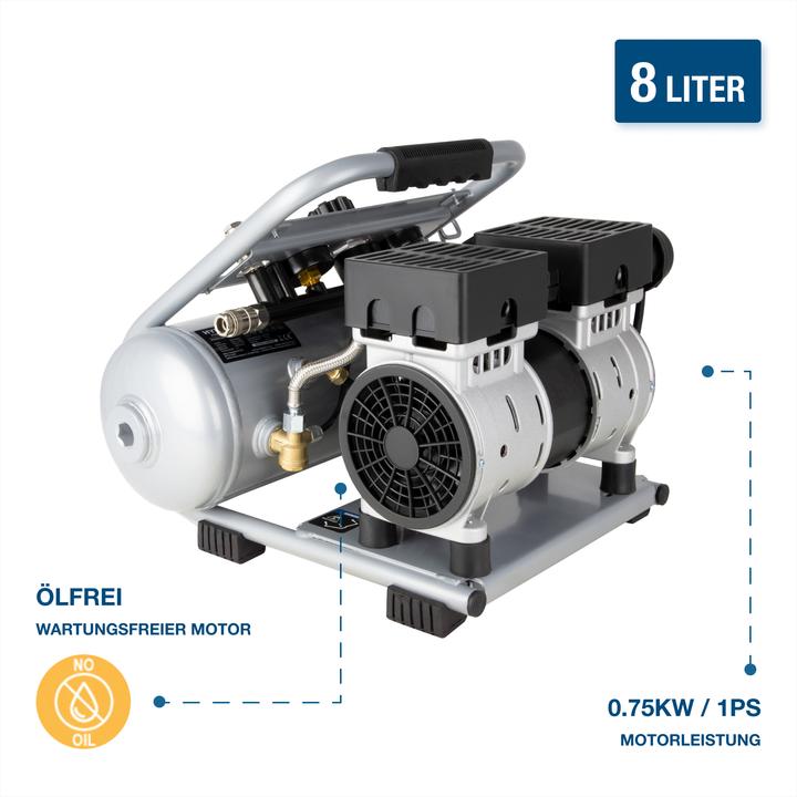Image du produit Hyundai Silent Kompressor SAC75008IC (9 bar, 8 l)