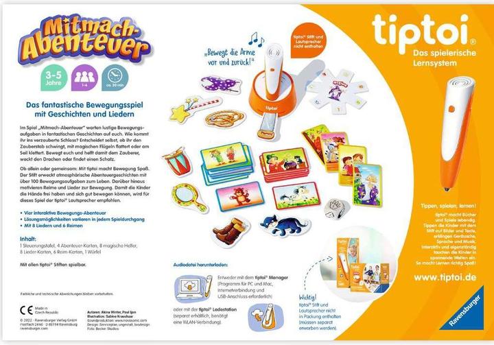 Productafbeelding tiptoi Doe mee aan Avontuur '22 D (Duits, 3 - 5 Jaren)