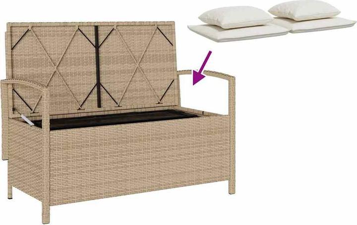 Actual product image vidaXL Gartenbank mit Stauraum
