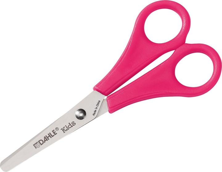 Actual product image Dahle Children's scissors round 13 cm, pink handle (13 cm)