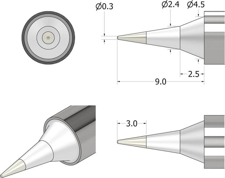 Produktbild iFixit Power Series Soldering Iron Tip – fein, Zubehörtyp (Lötspitze)
