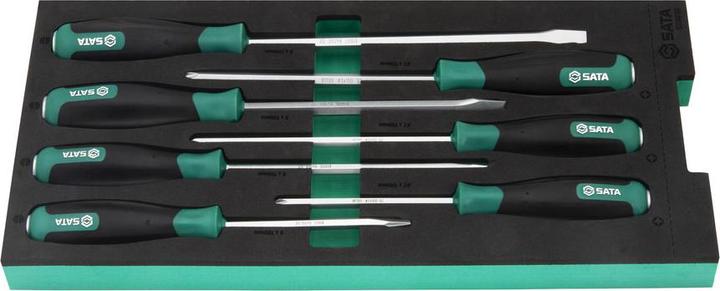 SATA Softgriff Kombi-Schraubendreher-Einlage, 7-tlg.