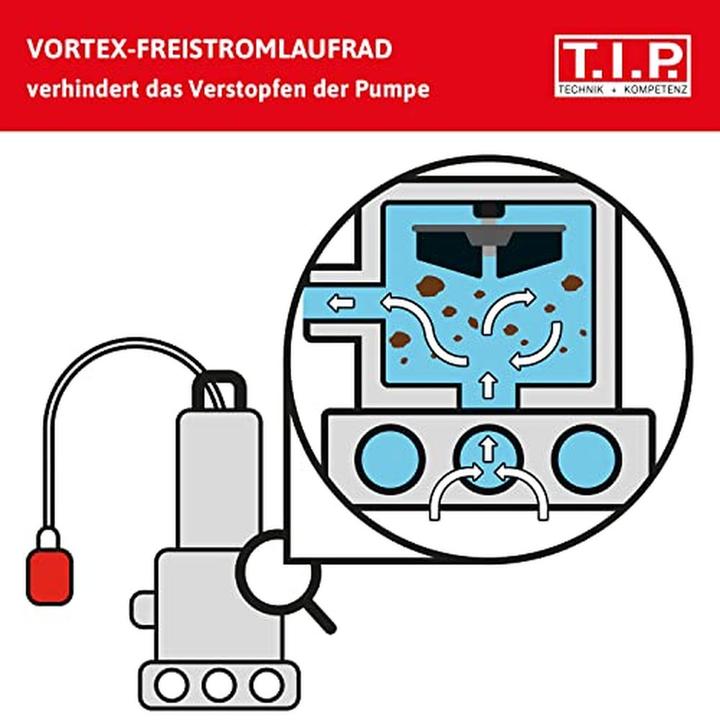 Produktbild T.I.P. Schmutzwasser-Tauchpumpe 30072 (Schmutzwasserpumpe)