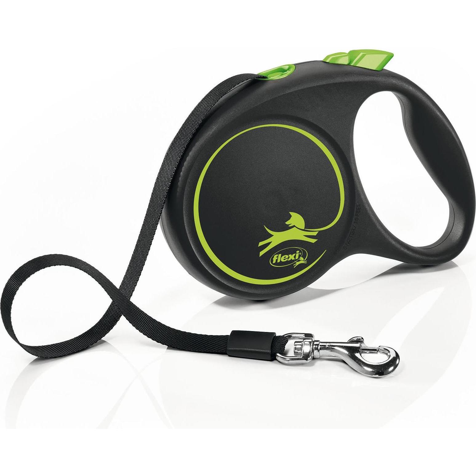 Flexi Black Design Gurt (S, Hund, Allgemein), Halsband + Leine