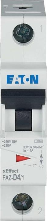Produktbild Eaton MCB, 4A, D-type, 1Pole, 15kA