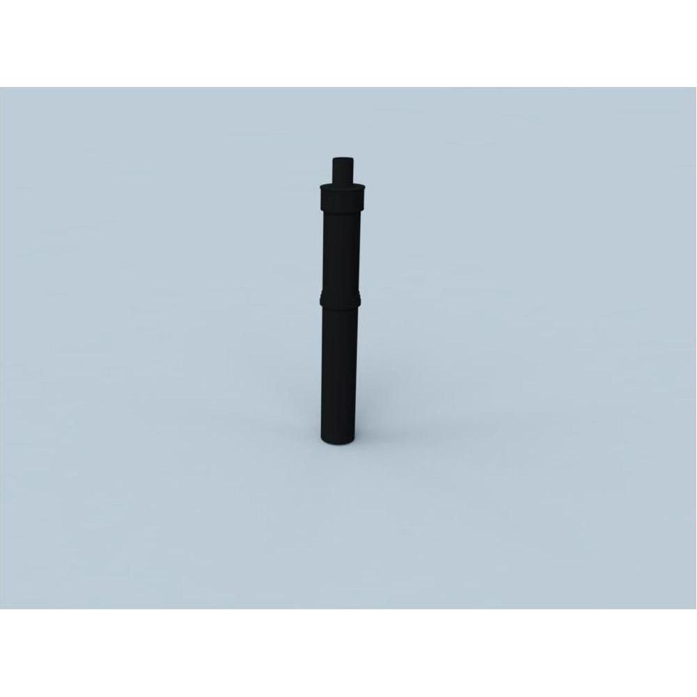 Bertrams, Baubeschläge + Holzverbinder, Dachaufsatz Polyline LAS DN 80/125, schwarz, 400mm über Dach