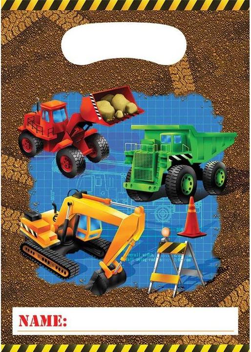 Actual product image Creative Party Construction Truck Party Bags (Pack of 8) (8 pcs.)