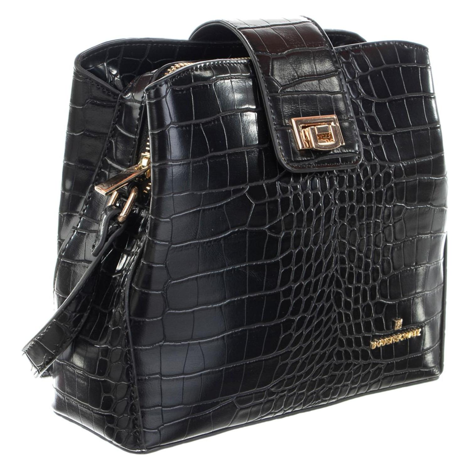 Bodenschatz, Damen, Handtasche, Crossover Bag, Schwarz