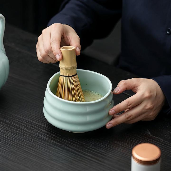 Actual product image Gewürzladen Näfels Matcha Set – in Geschenkbox, hellblau