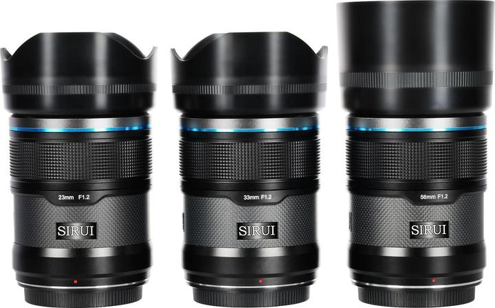 Immagine prodotto Sirui Set di obiettivi Sniper 23 mm, 33 mm e 56 mm F1.2 APSC con messa a fuoco automatica (attacco E (Sony E, APS-C / DX)