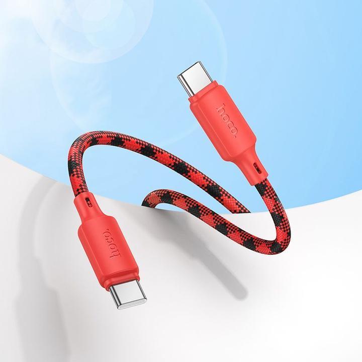 Actual product image Hoco Cable Cable USB C to USB C 3A 60W 1 m X116 gradient red (1 m, USB 3.2 Gen 2, 60 W)