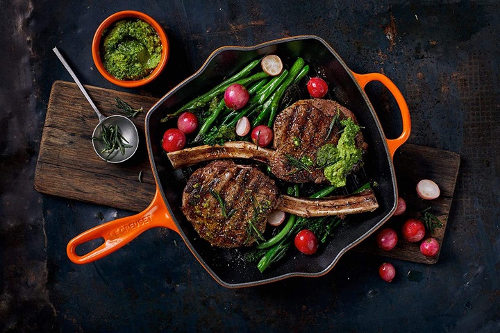 Image du produit Le Creuset Signature (26 cm, Poêle à grillades, Fonte)