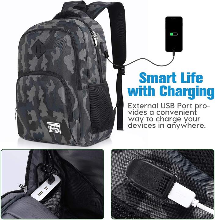Actual product image Yamtion Laptop-Rucksack mit USB-Ladeanschluss (35 l)