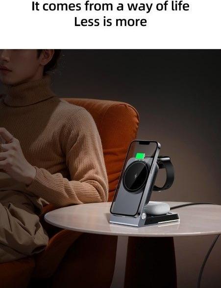 Produktbild MU Classic Faltbarer 3in1 Wireless Charger LX Design (15 W)