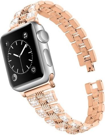 Produktbild Cover-Discount Apple Watch 42/44/45mm - Edelstahl mit Strass Armband roségold (42 mm, 44 mm, 45 mm, Edelstahl, Apple Watch Series 1, Apple Watch Series 2, Apple Watch Series 3, Apple Watch Series 4, Apple Watch Series 5, Apple Watch Series 6, Apple Watch Series 7, Apple Watch Series 8, Apple Watch Series 9, Apple Watch SE)