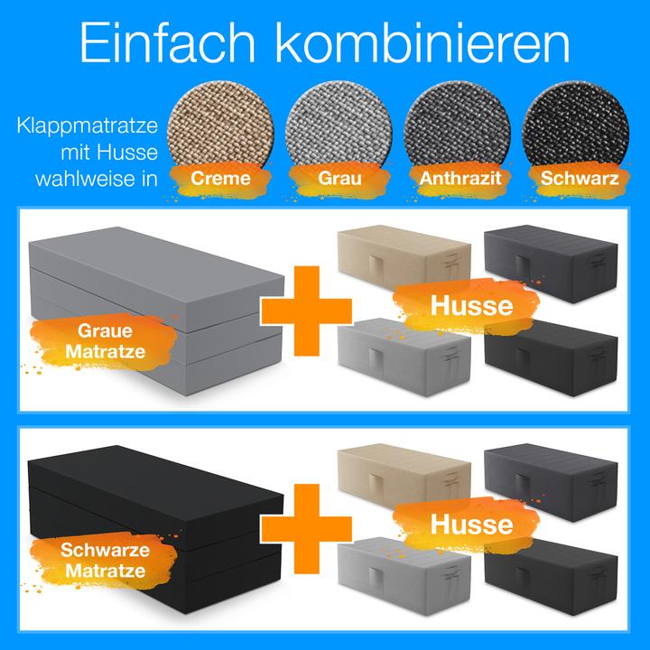 Actual product image Bestschlaf Klappmatratze inkl. Husse & Transporttasche (120 x 195 cm, Foam core)
