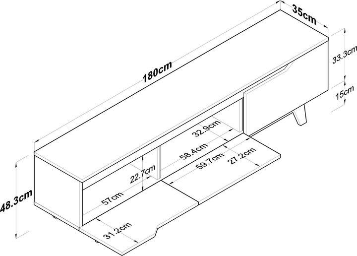 Produktbild Homitis Done White TV Stand