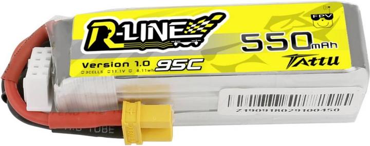 Productafbeelding Gens Ace Lipo Pack Tattu FPV 550mAh 11.1V 95C 3S1P (XT30U-F) (11.10 V, 550 mAh)