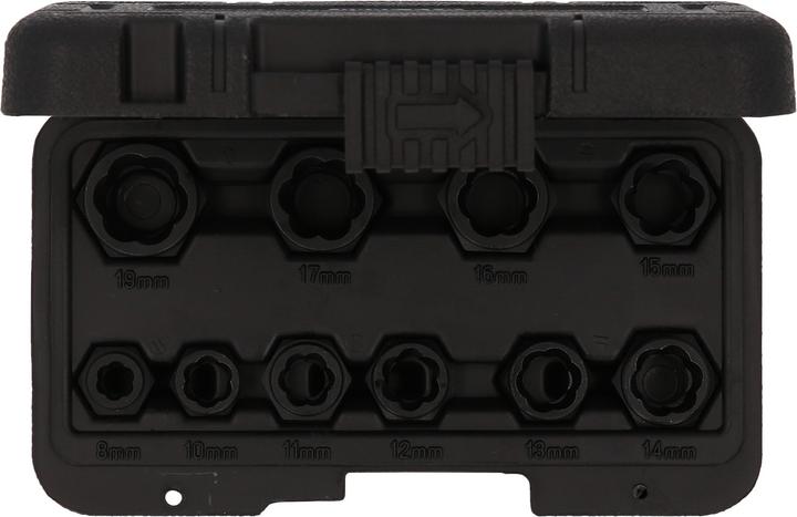 Actual product image KS Tools Spiral profile socket nutn set, 10 pcs, M8-M19