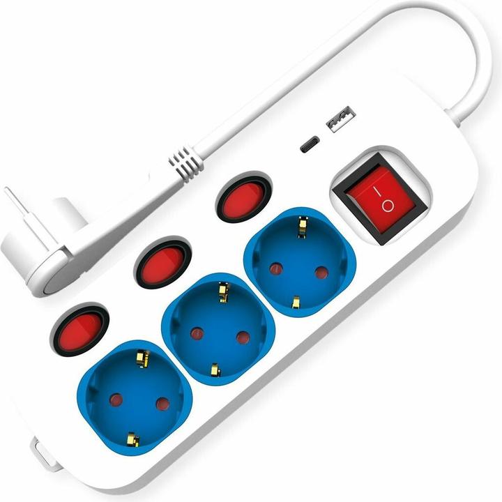 Image du produit Roline Steckdosenleiste (3x, CEE 7/3, 1.50 m)