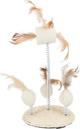 Actual product image Trixie Natural toys on spiral springs (Play fishing rod cat)