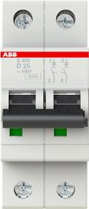 Produktbild ABB S202-D25 Sicherungsautomat D-Char., 6 kA, 25 A, 2P