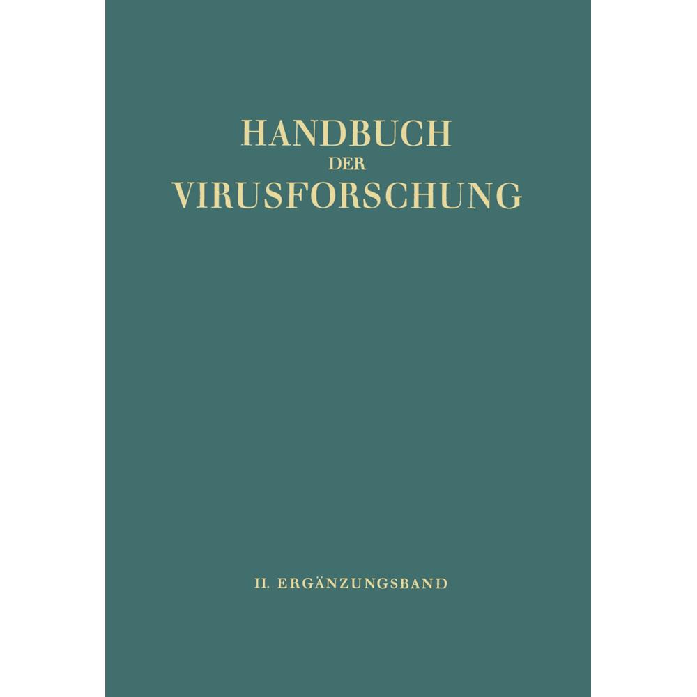 Handbuch der Virusforschung, Fachbücher