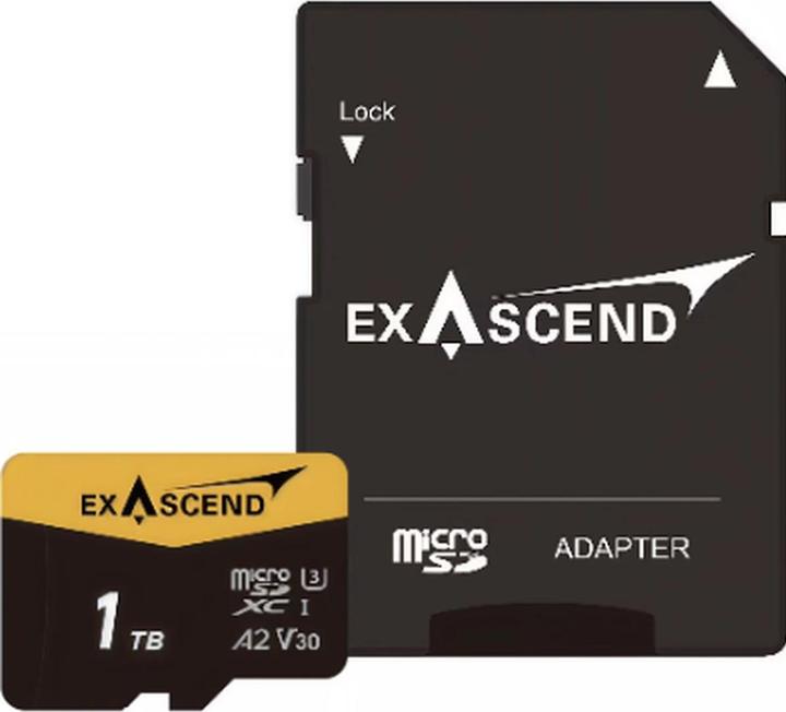 Productafbeelding Exascend Catalyst w/ Adapter UHS-I SD Card(V30) 1TB (ES117906) (1000 GB, SDXC, UHS-I)
