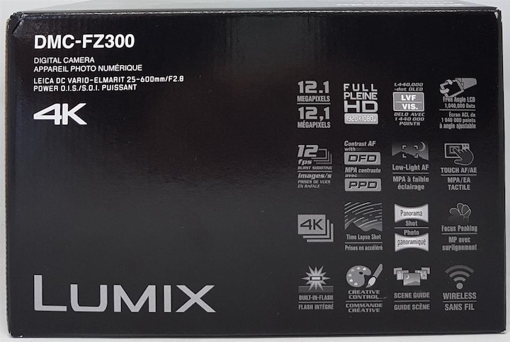 Productafbeelding Panasonic Lumix FZ300 (25 - 600 mm, 12.10 Mpx, 1/2,3'')