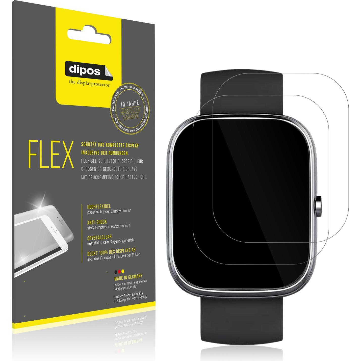 Dipos 3D Full Cover Schutzfolie, Smartwatch Schutzfolie, Transparent