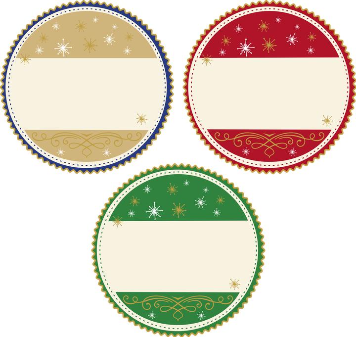 Actual product image Avery Sticker on roll Gift 50 pieces Green/Red/White