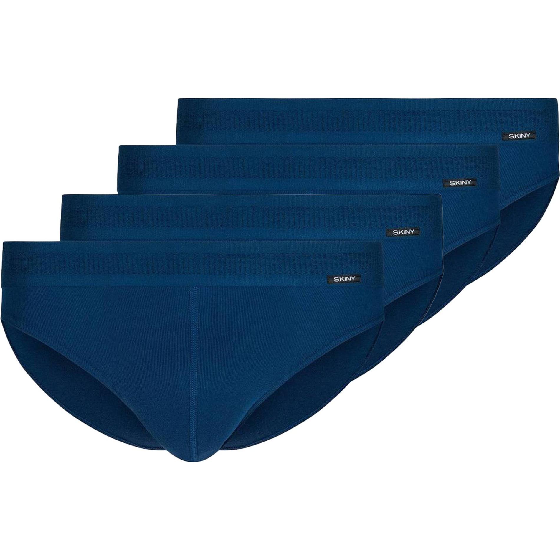 Skiny, Herren, Unterhosen, Slip Klassisch Bequem sitzend, Blau, (XL, 4er Pack)